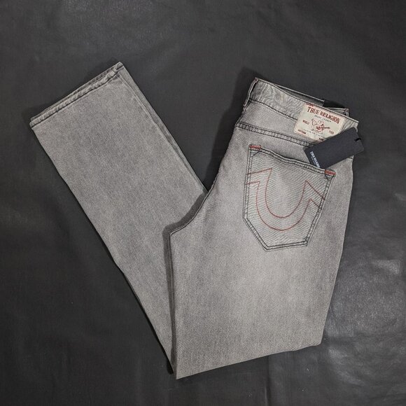 $159 True Religion Ricky SN Relaxed Straight Jeans Mens Size 34x34 36x34 - Picture 1 of 11